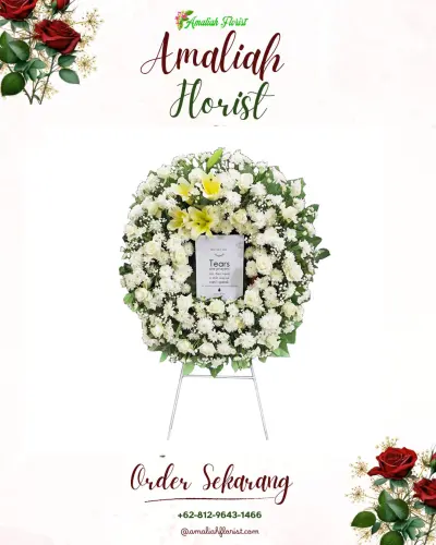 Krans Bunga Duka Cita di Ngendrosari